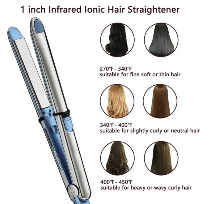 Flat Iron Hair Straightener with titatium plates