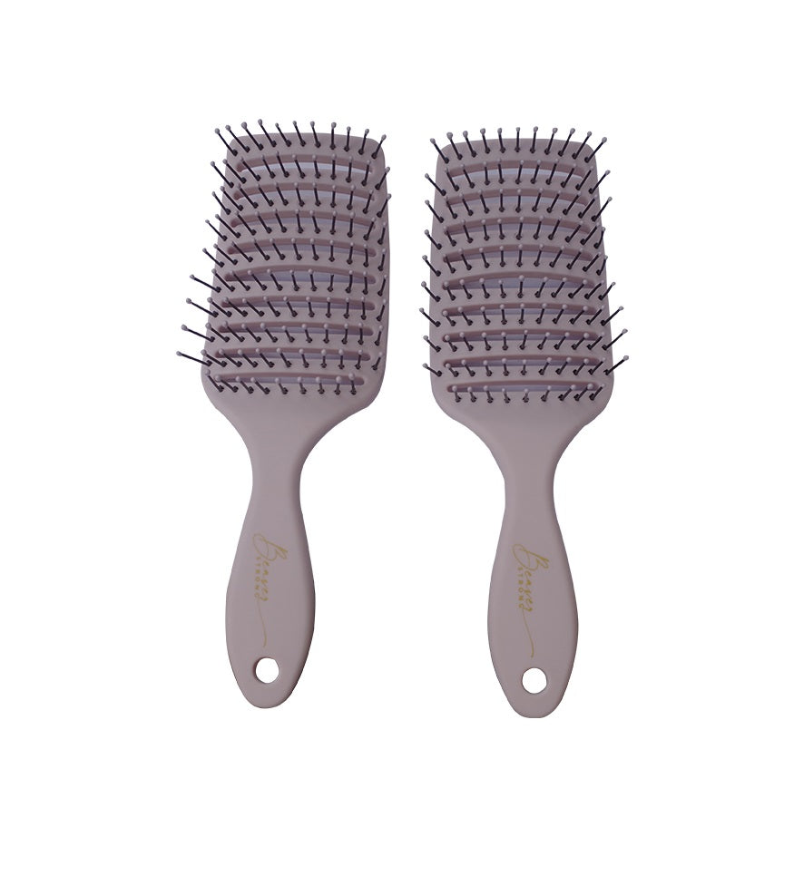 2 Pack Curved Vented Hair Brushes for Hair Styling and Detangling