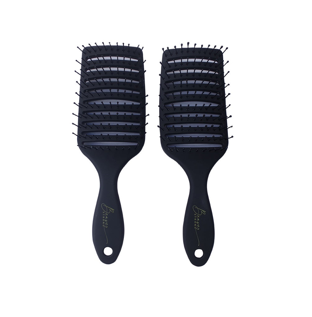2 Pack Curved Vented Hair Brushes for Hair Styling and Detangling