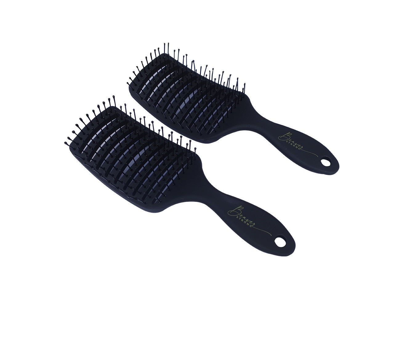 2 Pack Curved Vented Hair Brushes for Hair Styling and Detangling