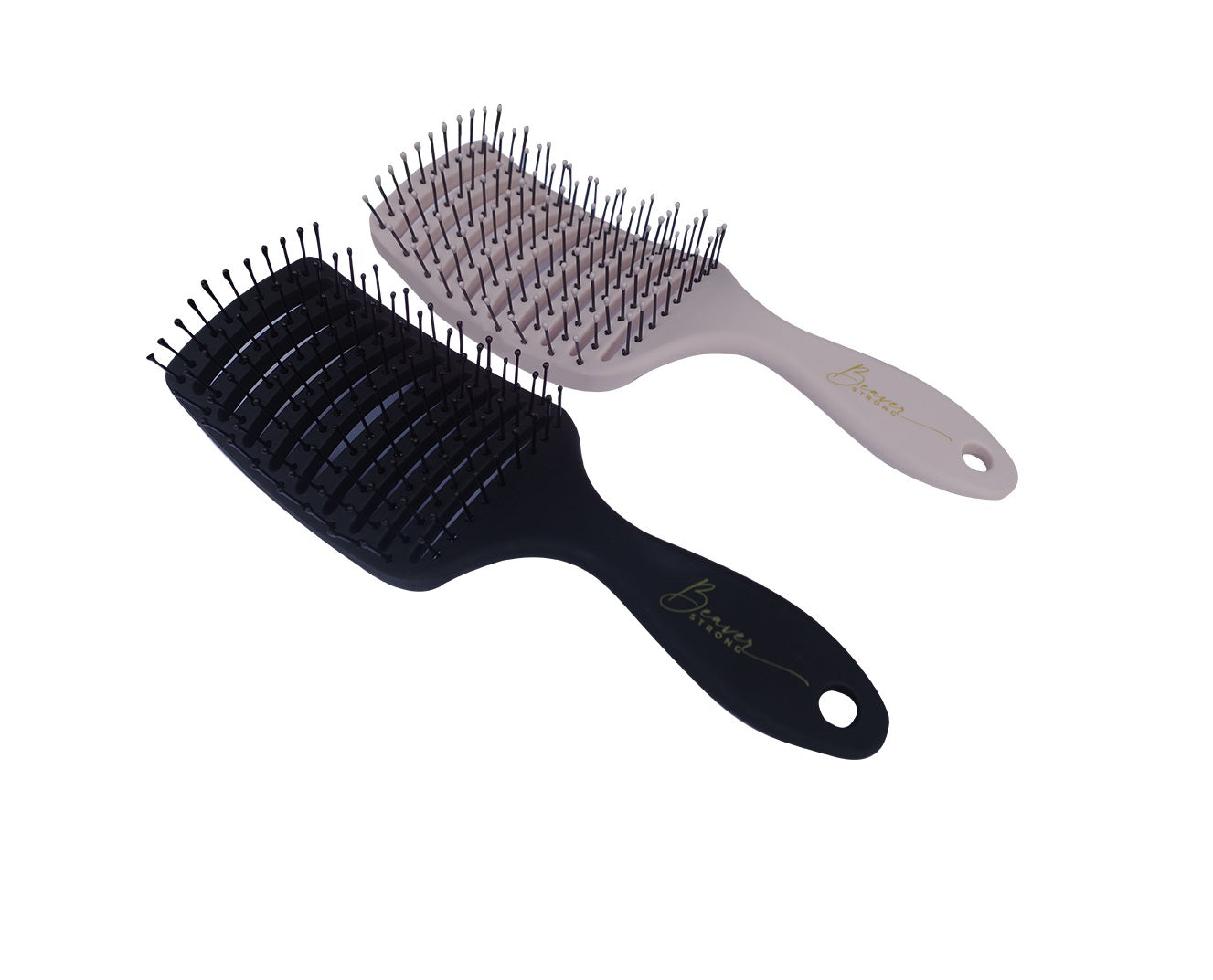 2 Pack Curved Vented Hair Brushes for Hair Styling and Detangling