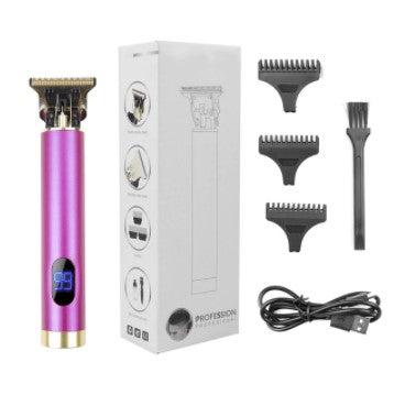 Pink-Color Hair Trimmer with LED