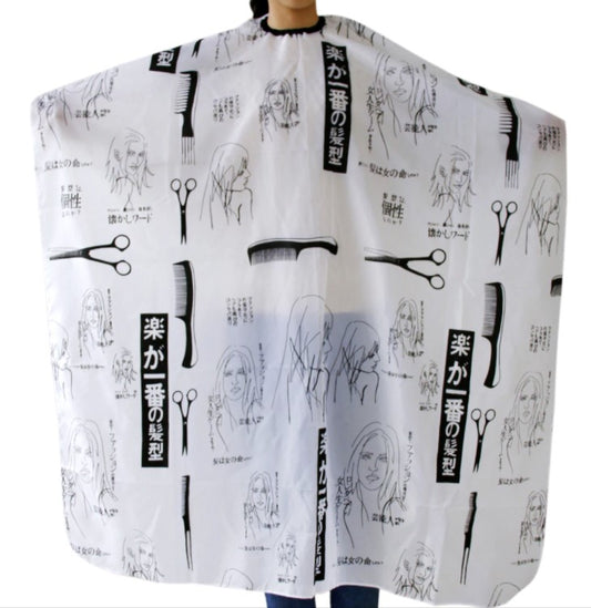 Professional hair cutting cape, Hair Salon Gown, Barber or Hairdresser Apron - White Color
