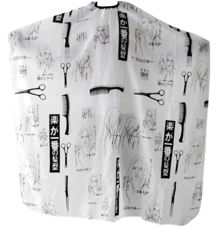 Professional hair cutting cape, Hair Salon Gown, Barber or Hairdresser Apron - White Color