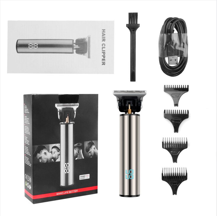 Portable Hair Clipper with LED Battery Level and full metal body