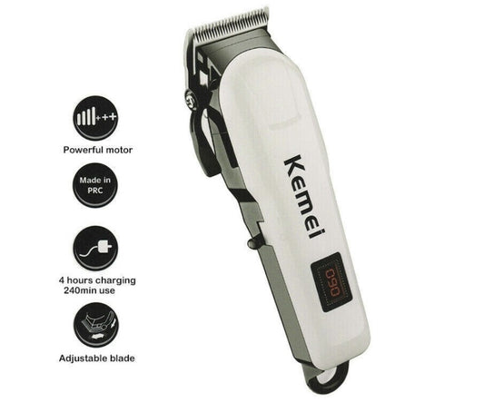 Full Size Cordless Rechargeable Hair Clipper with LCD Display