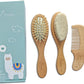 Wooden Baby Hair Brush Comb Set (3-Pack)
