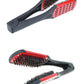 Double Sided Hair Straightener Brush with Metal Plates