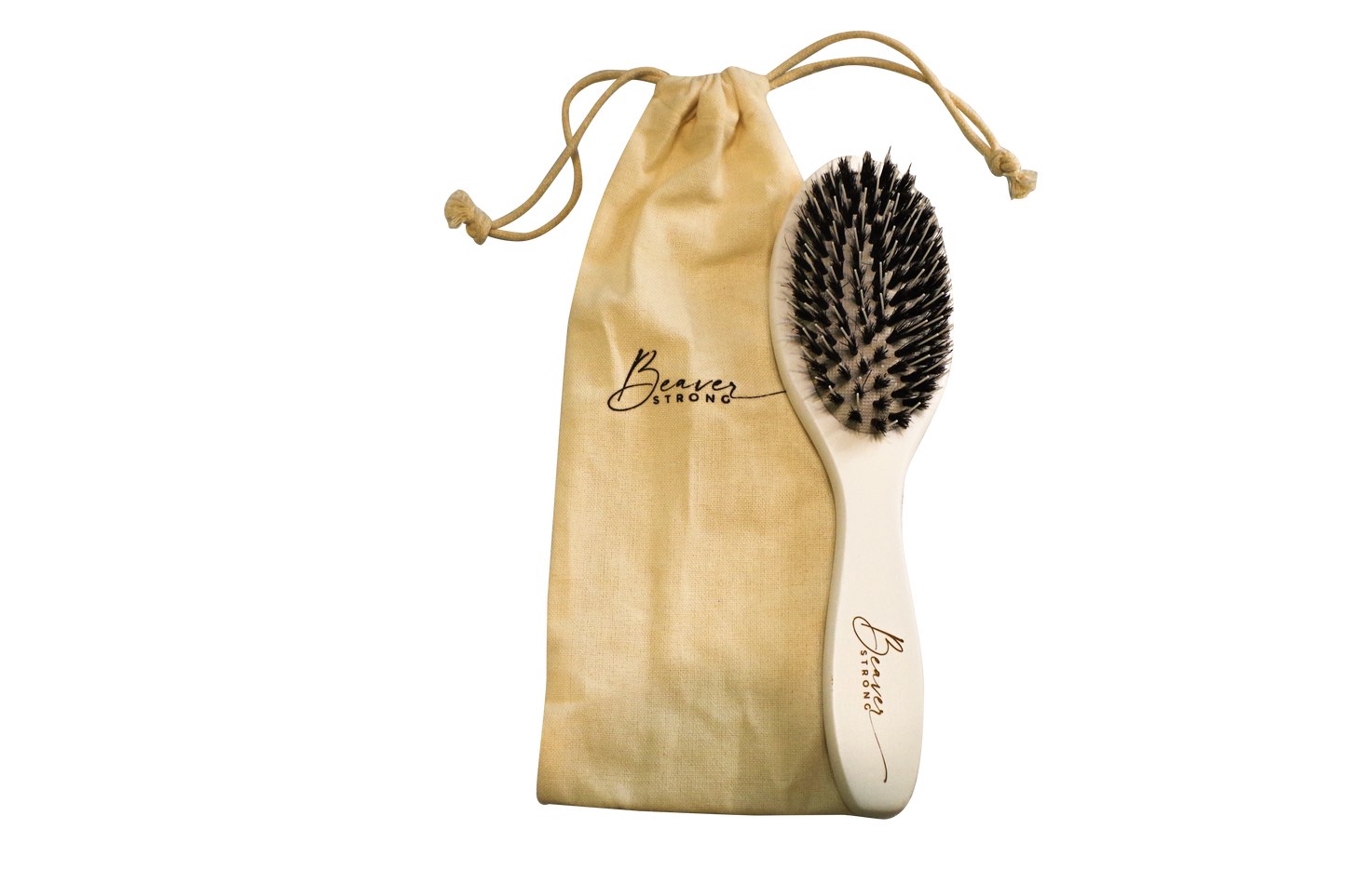 Natural wood nylon boar and nylon bristles paddle hair brush