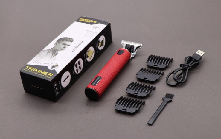 New Design Cordless Professional Rechargeable Hair Trimmer with LCD Display - 4 Colours