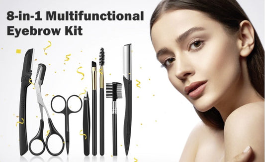 8-Pcs Multifunctional Eyebrow Kit