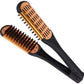 Double Sided Hair Straightener Brush with Metal Plates